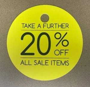 20% de descuento etiqueta de artículos de venta / etiquetas de tienda / precio del boleto - Imagen 1 de 4