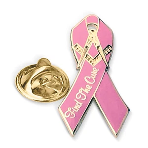 Masonic Badges x15 Breast Cancer Support Ribbon Square & Compass Profits Donated - Picture 1 of 1