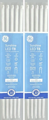 (case of 20 tubes) GE Lighting 30609 Sunshine LED Tube 48 inch T8, 15 watt,