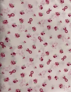PINK Ribbon Floral 100% Cotton Fabric 1 Yard “Quilt Pink II” By Moda - Picture 1 of 6