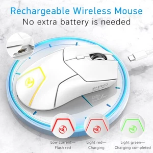 Rechargeable Wireless Gaming Mouse with Colorful Backlight, 7 Keys, 4000DPI - Picture 1 of 28
