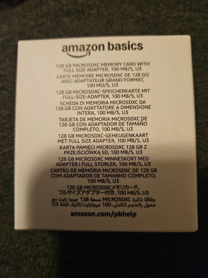 Amazon Basics 128GB Micro SDXC Memory Card with Full Size Adapter, A2 NEW Open  - Image 1 of 1