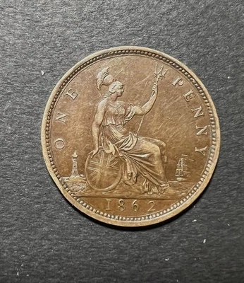 1862 GRANDE GRÃ-BRETANHA UM CENTAVO AU DETALHE - Imagem 1 de 3