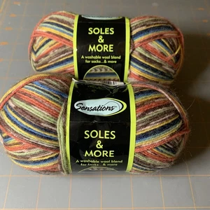 Sensations - Soles & More Wollmischung Sockengarn - Herbst Farbmischung Posten 2 Knäuel - Bild 1 von 6