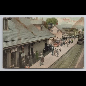 Vintage Postcard Digby Nova Scotia Train Station Unposted Scenic Collectible - Picture 1 of 4