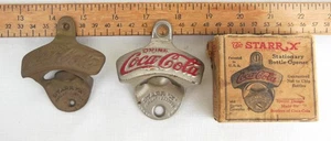 2 Vintage STARR X Coca-Cola Wall Mount Bottle Opener's 1 Solid Brass - Picture 1 of 9
