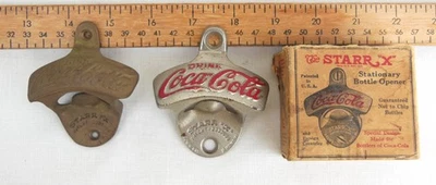 2 Vintage STARR X Coca-Cola Wall Mount Bottle Opener's 1 Solid Brass - Image 1 of 4