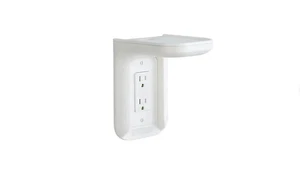 Sanus 1-Gang Specialty Size Outlet Shelf White Plastic Indoor Wall Plate. - Picture 1 of 9