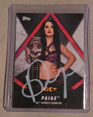 Autographed Paige 2018 Topps WWE WOMEN'S DIVISION Wrestling NXT Champion! - Image 1 of 3