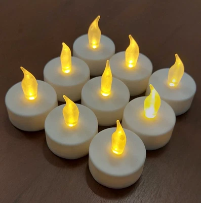 LED elektrische Teelichter inkl. Batterie Teelicht warmweiß flackernd flammenlos - Bild 1 von 3