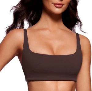 NUEVO CON ETIQUETAS CRZ YOGA Butterluxe Cuello Cuadrado Correas de Espagueti Sujetador Deportivo Acolchado S 4/6 - Imagen 1 de 5