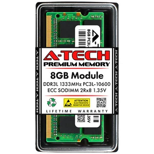 8GB PC3L-10600 ECC SODIMM (Hynix HMT41GA7MFR8A-H9 Equivalent) Server Memory RAM - Picture 1 of 4