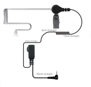 Auriculares/micrófono de tubo transparente de 1 pin ITC JH-801/Y para Yaesu - Imagen 1 de 1