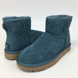 UGG Australia STIVALI CLASSICI DA DONNA MINI CRISTALLO DIAMANTE CON EMR SWAROVSKI 6 M - Foto 1 di 8