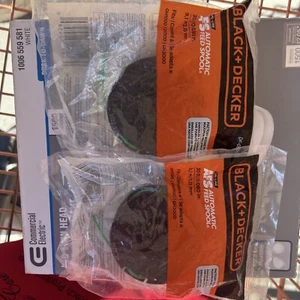 Lot of 2 Black & Decker Dual Line AFS Automatic Feed Spool 30 Feet DF-080-BK NEW - Picture 1 of 12