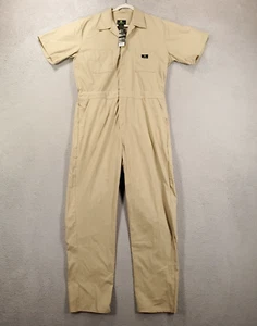 New Boilersuit Mens LT Large Tall Coveralls Jumpsuit Workwear Tan Mechanic Work - Picture 1 of 14