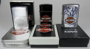 3 x Original Zippo Harley Davidson Cycles unbenutzt - Bild 1 von 5