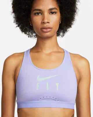 NWT L(A-B) Nike Women's Swoosh FLY Non-Padded Purple Sports Bra DQ5033-569 - B03 - Image 1 of 4