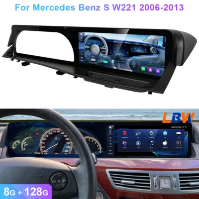 12.3'' Android Car GPS 8G+128GB For Mercedes Benz S W221 2006-2013 Touch Carplay - Image 1 of 4