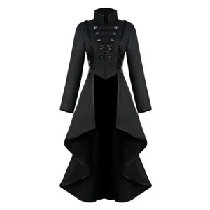 Coat Jacket Zipper Medieval Tailcoat Cosplay Costumes Outerwear - Picture 1 of 29
