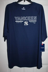 NWT Fanatics MLB New York Yankees NYY Men's XL Blue Active S/S T-shirt Top - Picture 1 of 2