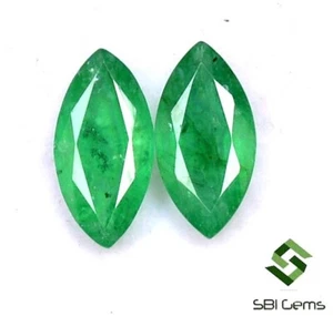 10x5 mm Certified Natural Emerald Marquise Cut Pair 2.09 CTS Loose Gemstones - Picture 1 of 6