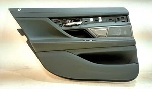 BMW OEM Door lining leather NAppa rear left (schwarz) 7448417 G12 vin:G494544 - Picture 1 of 9