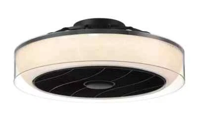 Hampton Bay Pompton 20 in. LED Indoor black Ceiling Fan with Remote Control - Image 1 of 4