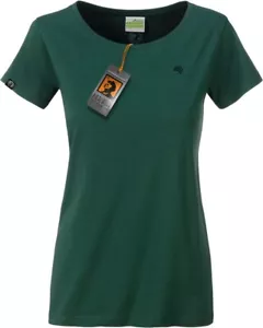 JAN 8007 Damen Bio Baumwolle Basic Girlie T-Shirt Dunkel Grün COMPANIEER Frauen - Bild 1 von 5