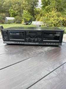 Sony TC-W190 Cassette Player Deck Nero PER RICAMBI O NON FUNZIONANTE - Foto 1 di 7