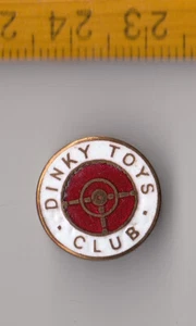 Vintage enamel DINKY TOYS Models Collector buttonhole lapel badge Logo Model Car - Picture 1 of 2