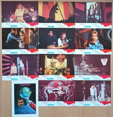 Killer Klowns from Outer Space ORIGINAL Spanish 1988 LOBBY CARD SET Cult Horror - Image 1 of 4