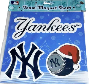 New York Yankee's ~TEAM MAGNET SHEET ~ 3 Magnets - Picture 1 of 1