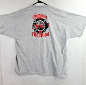 2012 Fire department Fun Run The Hood Logo Mens Gray T-shirt Size 2XL - Picture 1 of 7