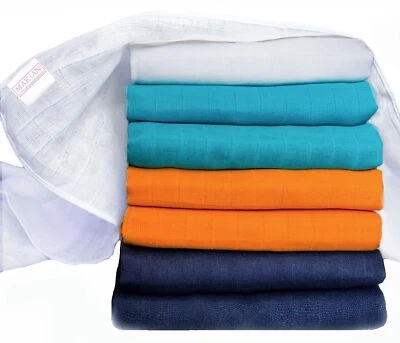 MAKIAN Mullwindeln / Spucktücher - 8er Pack, 80x80 cm, ÖKO-TEX zertifizierte Pre