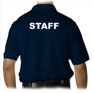 Lustiges MMA-KRAGEN-POLOSHIRT FÜR HERREN BEDRUCKT STAFF SECURITY PARTY POLIZEI UNIFORM - Bild 1 von 15