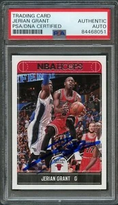 2017-18 NBA Hoops #20 Jerian Grant Signed Card AUTO PSA Slabbed Bulls - Picture 1 of 2