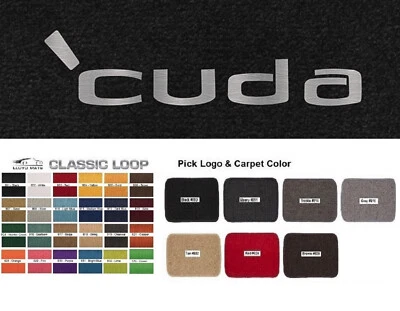 Alfombrillas Lloyd Mats Classic Loop Plymouth 'cuda logotipo personalizado 4 piezas (1967-1974) Foto 1 de 4