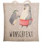Personalisierte Einkaufstasche Pinguin mit Kind - Personalisierte Geschenke Oma