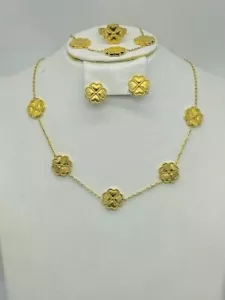 Gold Plated Stainless Steel 4 Piece Jewelry Set - Picture 1 of 1