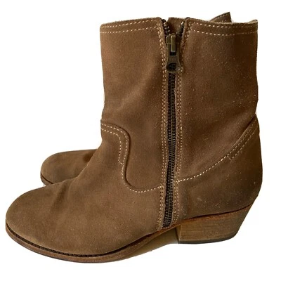 H by Hudson Western Cuero Botines Riley Doble Cremallera Pistola Gamuza Marrón 9 Foto 1 de 4