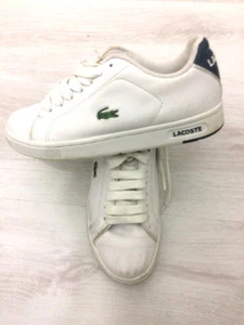 Boys Lacoste Grey Leather trainer size 2 Used 4 times GOOD CONDITION - Picture 1 of 3
