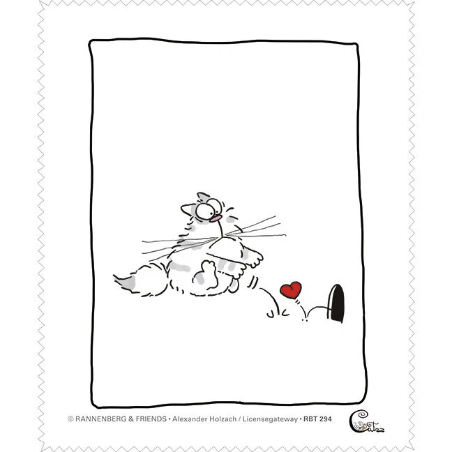 Brillenputztuch - Katze - "Catzz - Schöner Wohnen" 15x18cm Rannenberg & Friends