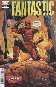 FANTASTIC FOUR #22 VARIANTE ETHAN YOUNG DEADPOOL KILLS THE MARVEL UNIVERSE EN ESTADO BASTANTE BUENO/CASI NUEVO - Imagen 1 de 1
