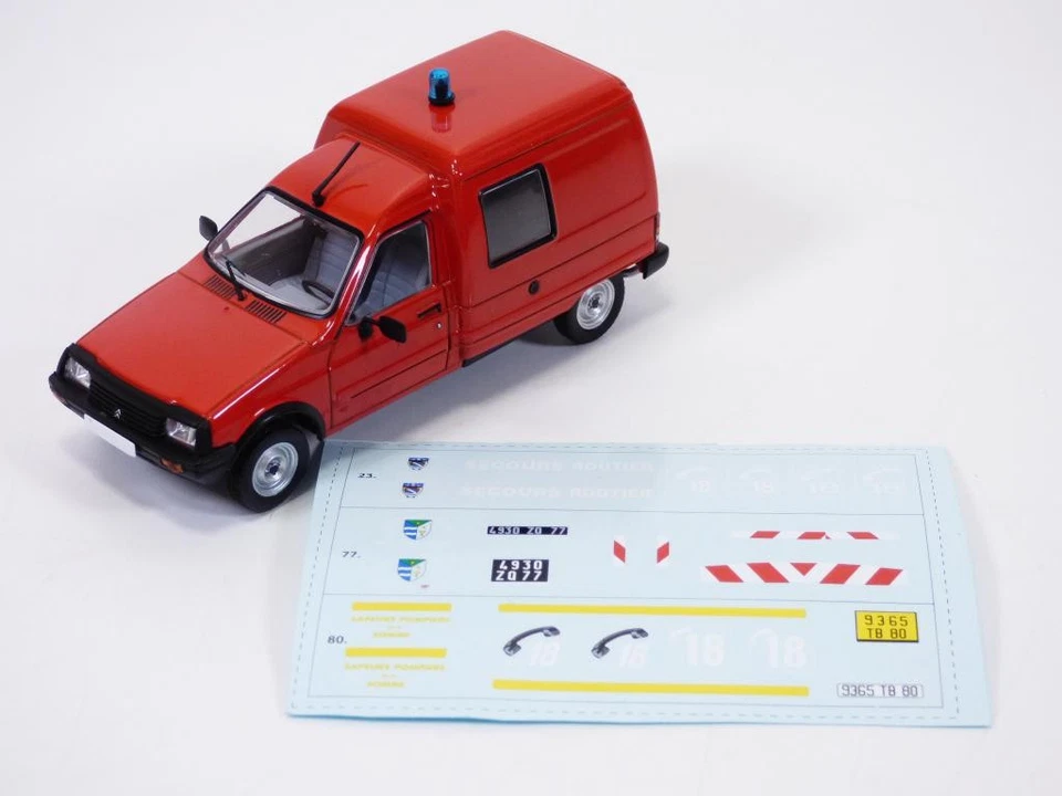 CITROËN C15 ROUGE Décalques pour tranfo en pompier ODEON 1/43 Réf 178