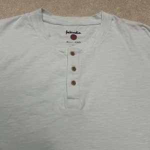 Camiseta Fabindia Henley Para Hombre Grande Azul Mejores Tejidos - Imagen 1 de 8