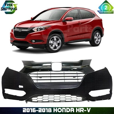 Front Bumper Cover Fascia & Grille Assembly Kit For 2016-2018 Honda HR-V Foto 1 de 4