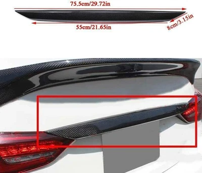 PARA INFINITI Q50 2018-2022 fibra de carbono real maletero tapa puerta borde cubierta embellecedor Foto 1 de 4