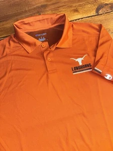 Texas Longhorns Champion Brand Shirt Golf Polo Men's Large Performance NWOT *SEE - Picture 1 of 9