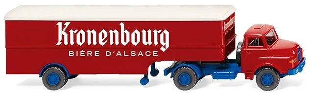 WIKING, SAVIEM 4x2 avec semi remorque KRONENBOURG, échelle 1/87, WIK051322 - Photo 1/1